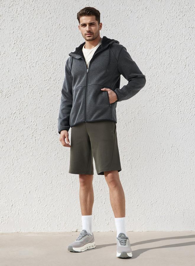 آكتف جاكيت رجالي بقبعة بنقوش - Image 2