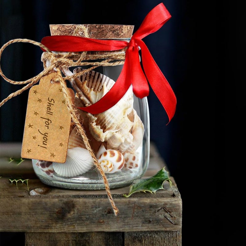 Folinstall 7oz Small Glass Jars with Cork Lids, 20 Pack Yogurt Container with PE Lids for Candy, Cake, Pudding, Yogurt, Jam, Empty Candle Jars for Candle Making, Extra Tags and String - Image 5