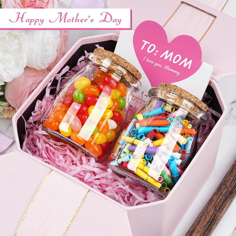 Folinstall 7oz Small Glass Jars with Cork Lids, 20 Pack Yogurt Container with PE Lids for Candy, Cake, Pudding, Yogurt, Jam, Empty Candle Jars for Candle Making, Extra Tags and String - Image 2