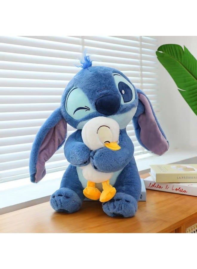 Duck Stilwell Plush Toy Hug Donald Duck Net Red Doll Pillow Girlfriend Activity Gift Wholesale-Color:Holding Duck Stitch-Height:30cm  - Image 4