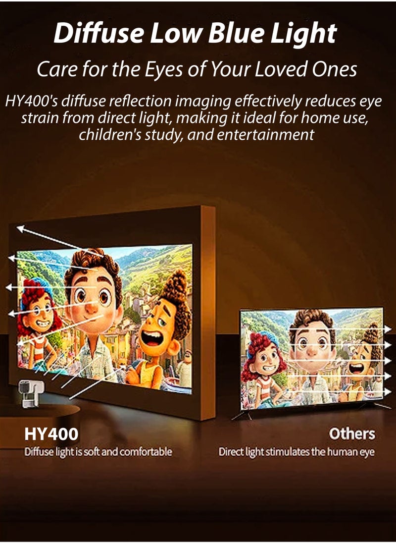 Toshionics Mini Smart Rechargeable Smart HD Projector Portable Cinema 150 Inches Screen Display Lamp 4K Home Outdoor Movie Theatre Gaming Video 230 Degree Rotating Screen Mobile Phone Projection 5000 Lumens  - Image 2