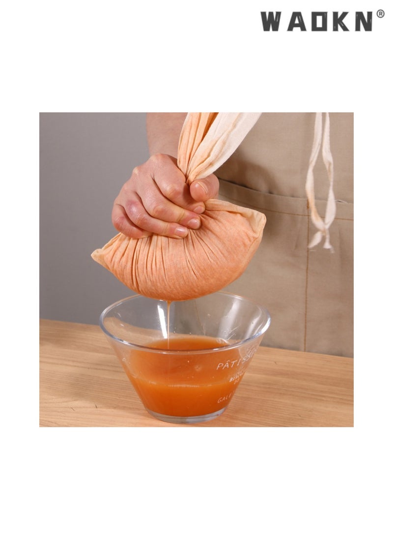 WAOKN 10 PCS Thickened Ultra Dense Cotton Bag Food Grade Yarn Bag, Cheesecloth Bags Reusable, Cheese Cloths for Straining, Cotton Bags for Herbs Tea Coffee Cooking Brewing Straining (8 x 12 Inch)  - Image 5