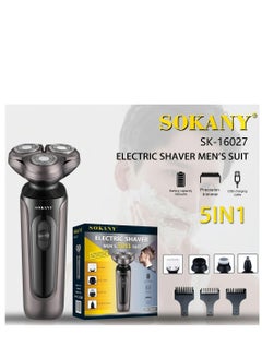 sokany SOKANY 5-In-1 Multi Functional Rotating 3-Blade Electric Shaver USB Charging  - Image 1