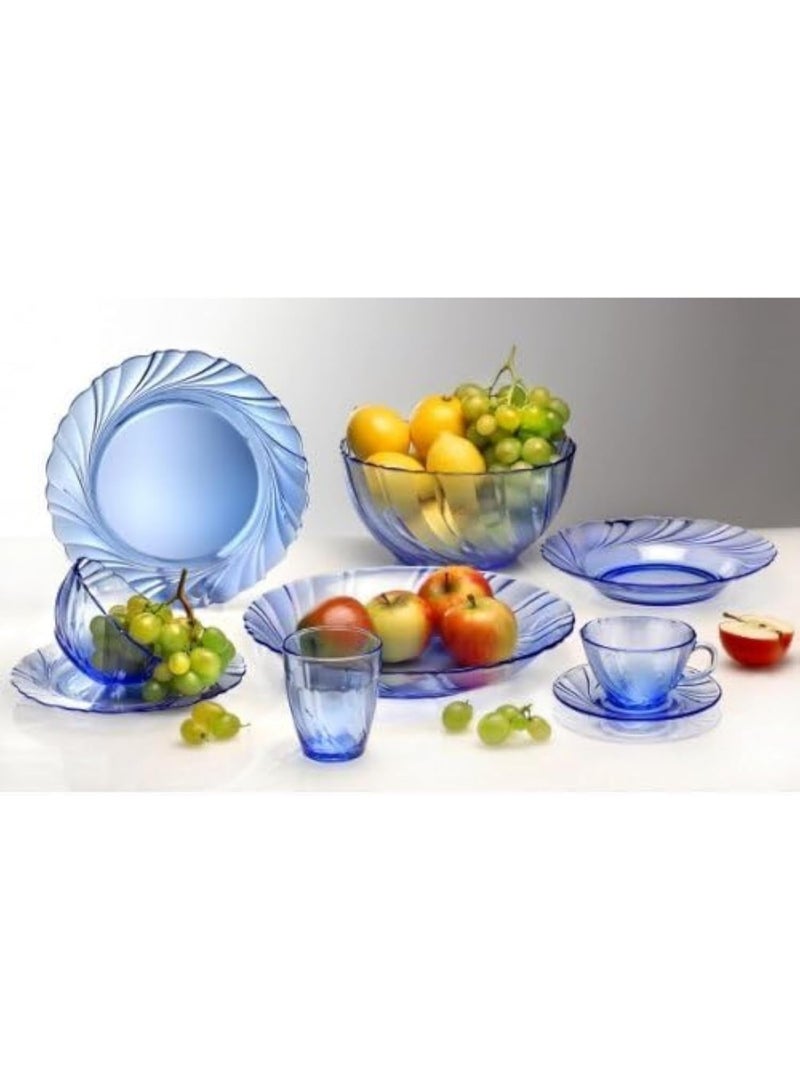 دوراليكس طقم عشاء اواني الطعام من دورالكس، 44 قطعة فرنساوى -ازرق 03550190502022 - Image 1
