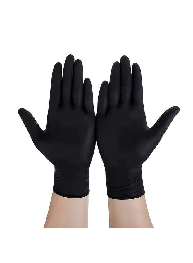 100 Pcs XL Black Disposable Nitrile Gloves Latex Free For Kitchen Cleaning Pet Grooming - Image 3