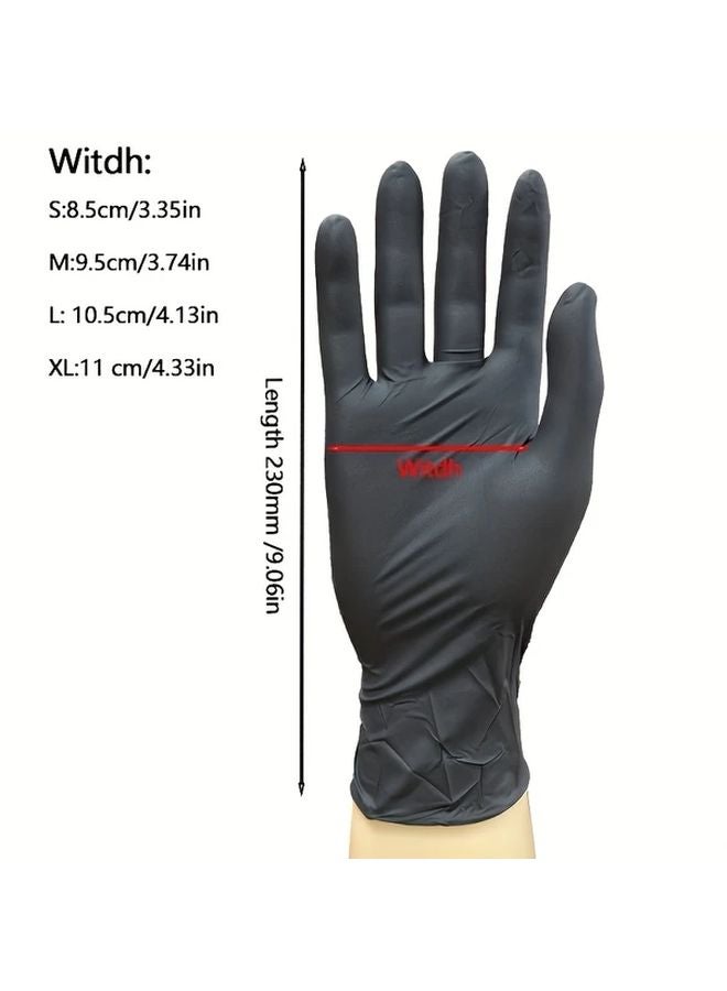 100 Pcs XL Black Disposable Nitrile Gloves Latex Free For Kitchen Cleaning Pet Grooming - Image 4