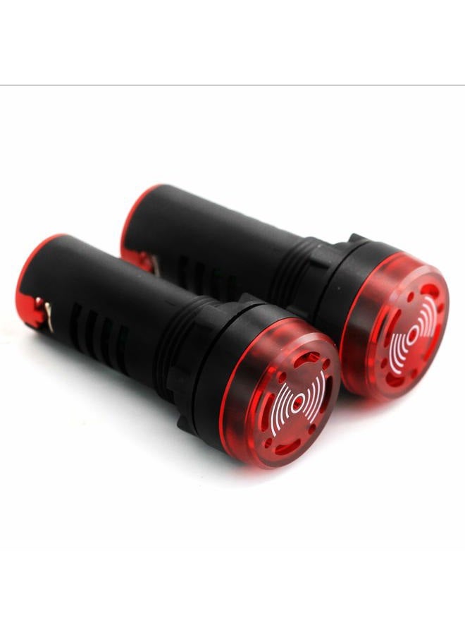 DIGITEN AC DC 12V 22mm Red LED Flash Alarm 80dB Indicator Light Lamp with Buzzer Pack of 2 - Image 3