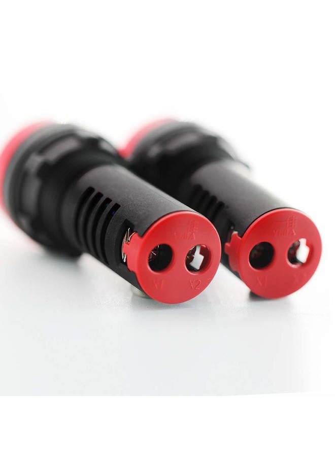 DIGITEN AC DC 12V 22mm Red LED Flash Alarm 80dB Indicator Light Lamp with Buzzer Pack of 2 - Image 2