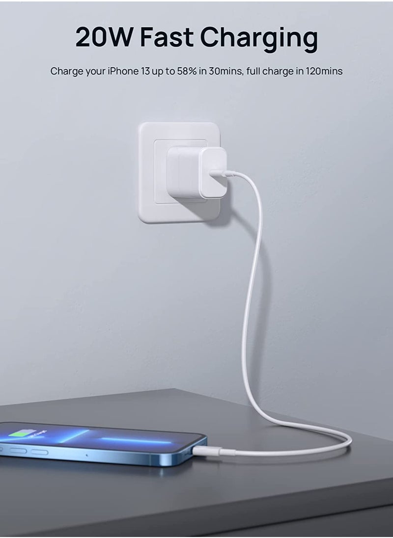 Generic iPhone 14 pro max12 13 14 Fast Charger [Apple MFi Certified]Lightning Cable 20W PD USB C Wall Charger  6FT Fasting Charging Adapter Compatible with iPhone 14 /14 Pro Max/13/13Pro/12/12 Pro/11  - Image 5