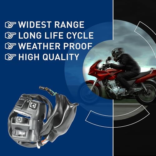 UNO Minda "Uno Minda SW-0685AL Handle Bar Switch (Left Hand Side) with Self Start- 6 Pin White Male Coupler, 2 Pin Male White Coupler, 2 Bullet Terminals For Honda CB Twister 110" - Image 4