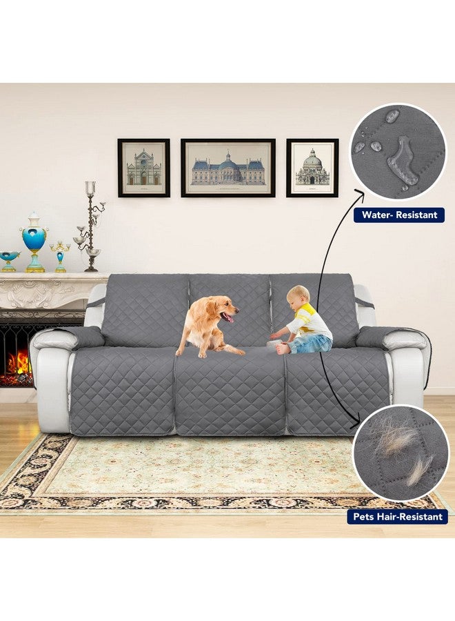 PureFit PureFit Water Resistant Reversible Sofa Covers for Reclining Sofa - Non Slip Split Recliner Couch Cover for 3 Cushion Couch, Washable Furniture Protector for Kid, Dog (3 Seat, Gray/Light Gray)  - Image 2