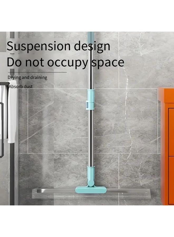 20 Inch Extendable Silicone Floor Scraper Broom With Squeegee - Image 1
