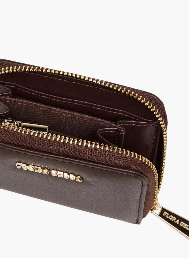 Flora Bella By Shoexpress Solid Wallet with Zip Closure