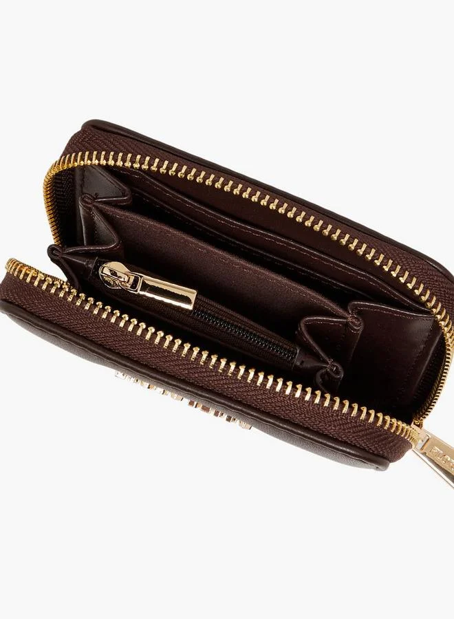 Flora Bella By Shoexpress Solid Wallet with Zip Closure