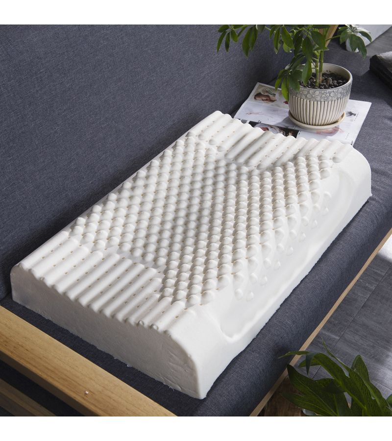 Natural Latex Pillow Curved Wave Style 40x60cm With Double Pillowcases For Adults All Season Orthopedic Support - Image 5