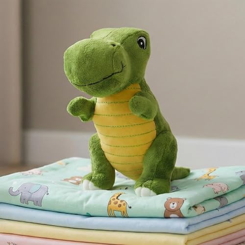 Mirada Super Soft Standing Dinosaur Plush Toy – 35cm | Cute Green & Yellow Stuffed Animal for Kids, Boys & Girls | Adorable Cuddly Plushie | Perfect Birthday, Valentine & Room Décor Gift - Image 4