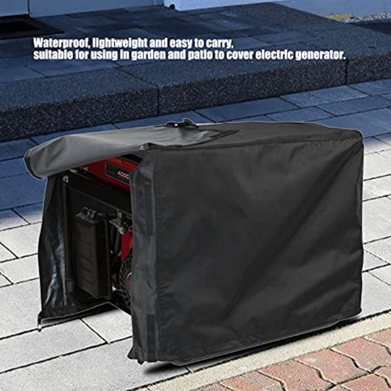 Universal Generator Cover 210D Polyester Taffeta Lightweight Waterproof Electric Generator Cover For Outdoor Garden Use Fits Most Generators Black - Image 5