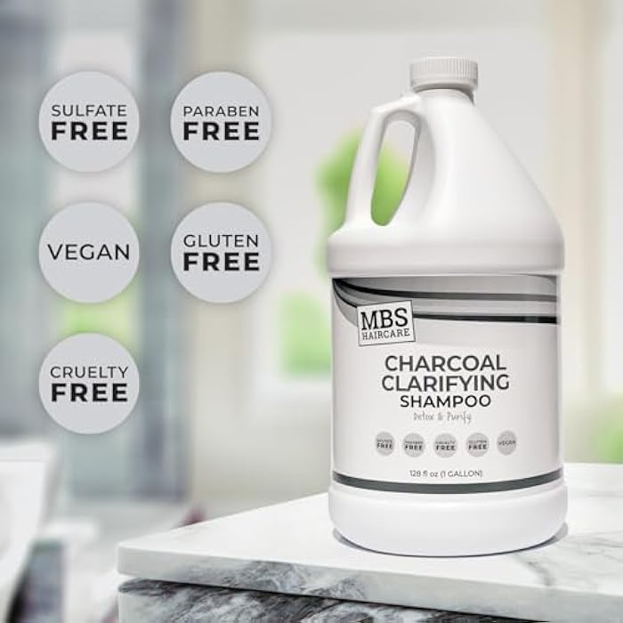 Charcoal Clarifying Shampoo, Gallon – (1 Gal) (Sulfate Free, Paraben Free, Vegan) - Image 4