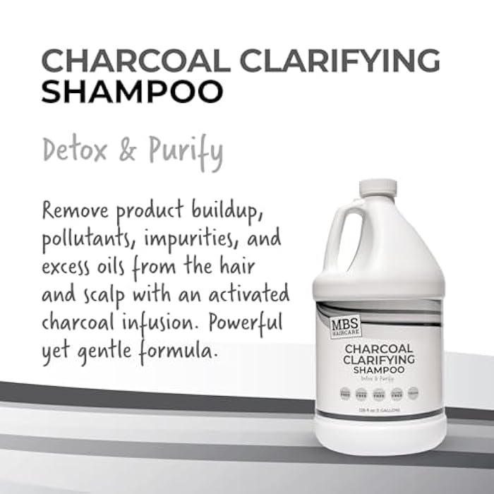 Charcoal Clarifying Shampoo, Gallon – (1 Gal) (Sulfate Free, Paraben Free, Vegan) - Image 2