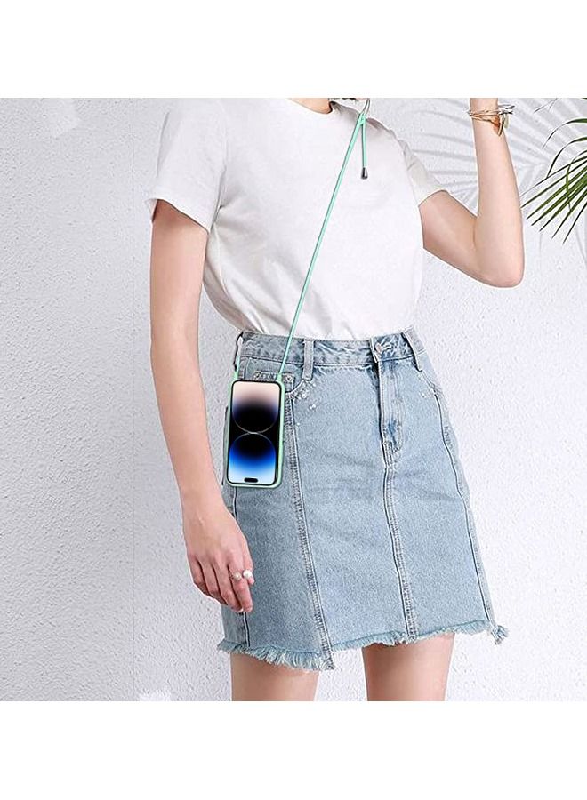 TEAM LUXURY iPhone 14 Pro Max Case Cover Protector with Strap Crossbody Cover Neck Cord Lanyard Soft Silicone Shell Adjustable Wrist Tether Safety Straps for Apple iPhone 14 Pro Max (6.7 inch) - Image 5