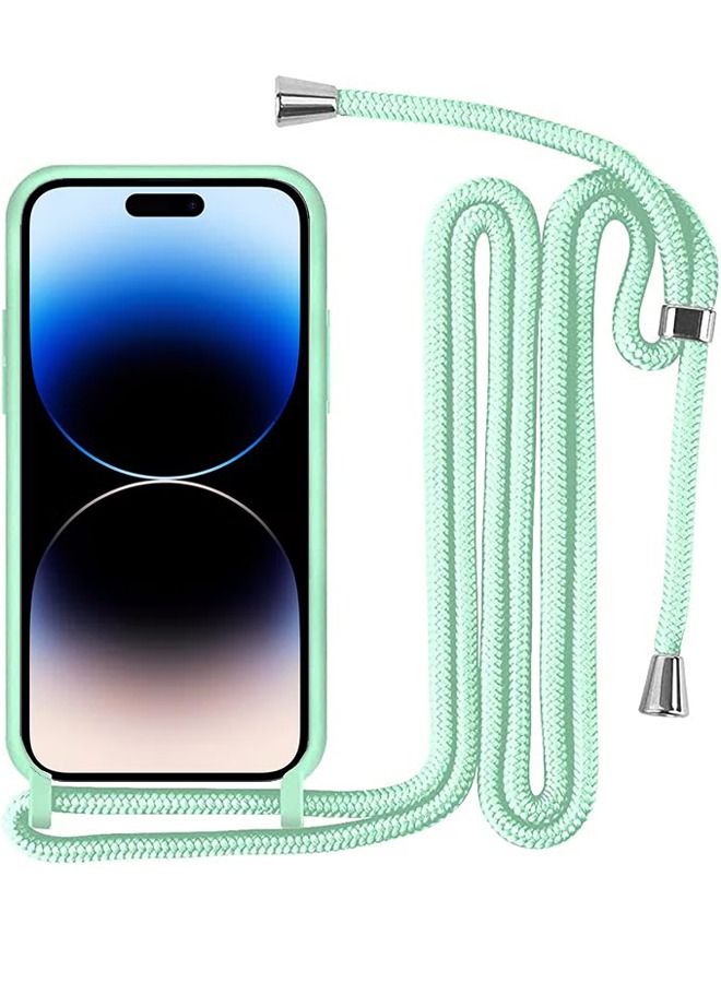 TEAM LUXURY iPhone 14 Pro Max Case Cover Protector with Strap Crossbody Cover Neck Cord Lanyard Soft Silicone Shell Adjustable Wrist Tether Safety Straps for Apple iPhone 14 Pro Max (6.7 inch) - Image 1