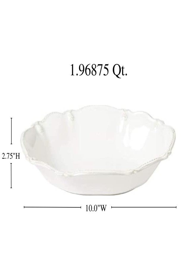 Juliska Berry & Thread 10" Oval Serving Bowl - Whitewash - Image 2