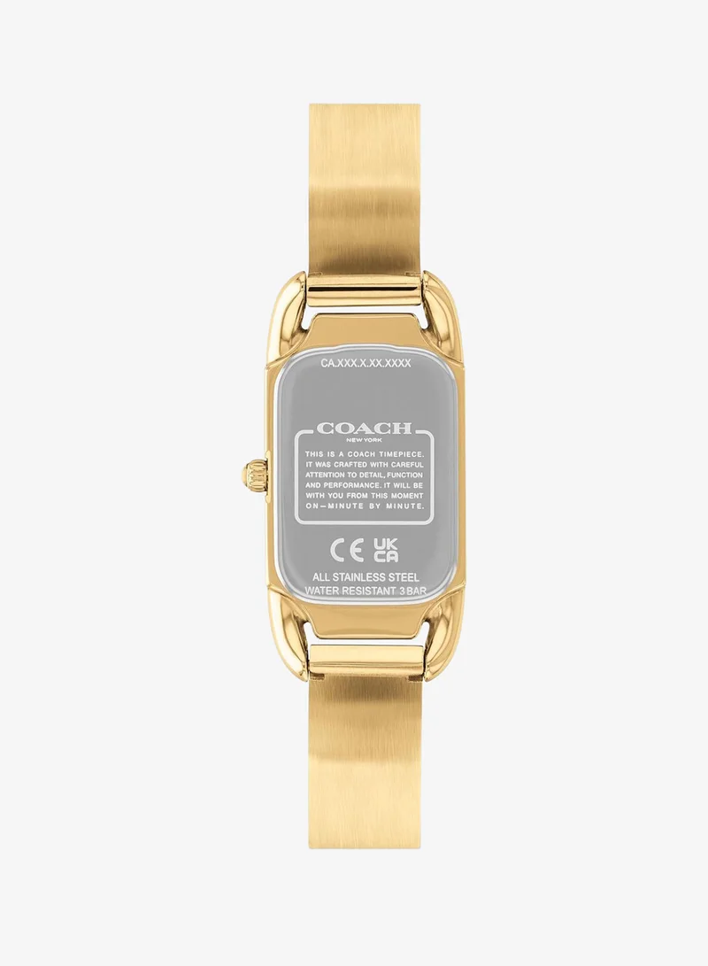 Coach  2-Hand Cadie Collection Quartz Movement Watch For Women With Gold-Tone Stainless Steel Bracelet - 14504196 for Women | Best Price UAE