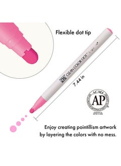 Kuretake Zig Clean Color Dot Single Hightlight 6 Colors Set Apcertified Ideal For Marking In Planners Or Journals Photosafe Acid Free Lightfast Odourless Xylene Free Made In Japan  - Image 3