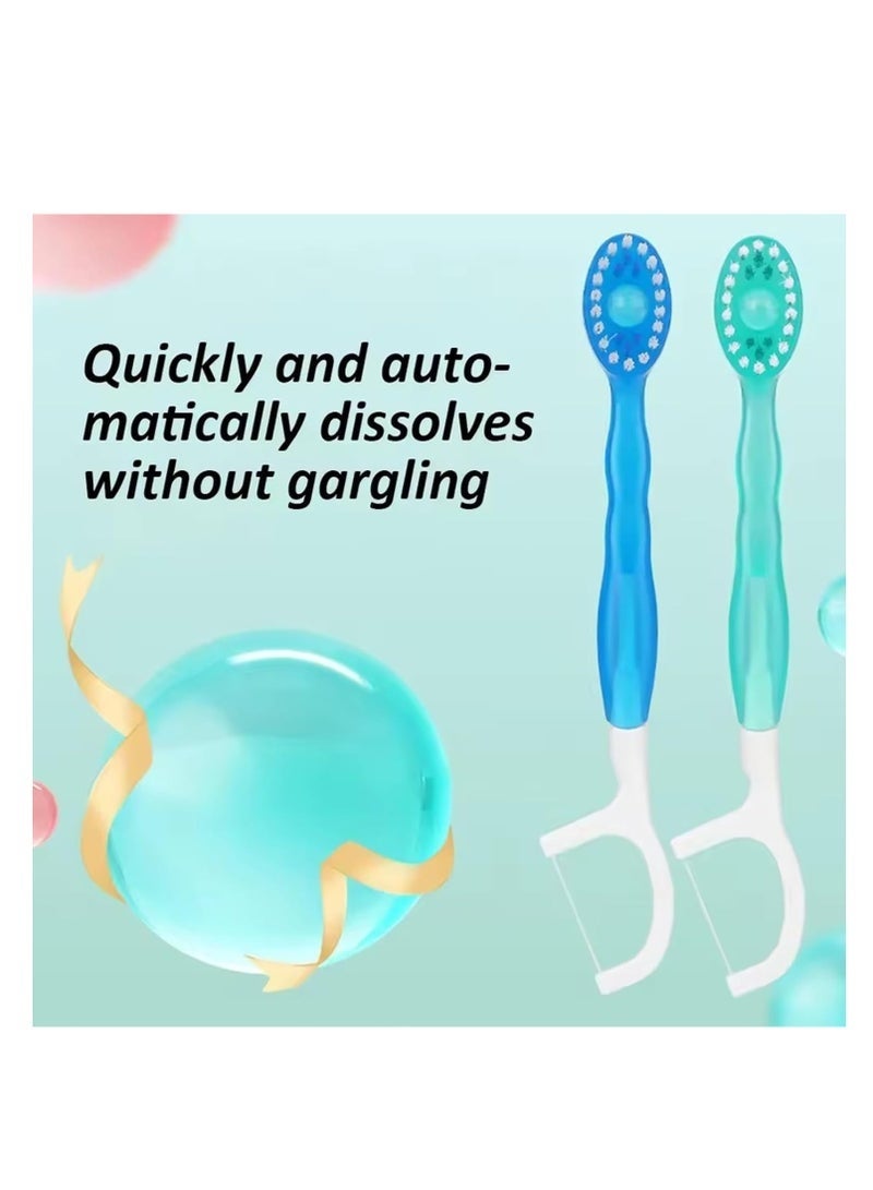 "عبوة 26 قطعة - فرشاة أسنان متنوعة النكهات للاستخدام لمرة واحدة - 5 في 1 - مع خيط تنظيف الأسنان ومكشطة اللسان - تشمل معجون أسنان وخيط تنظيف الأسنان وفرشاة ما بين الأسنان - مثالية للسفر والعناية بالفم" - Image 5