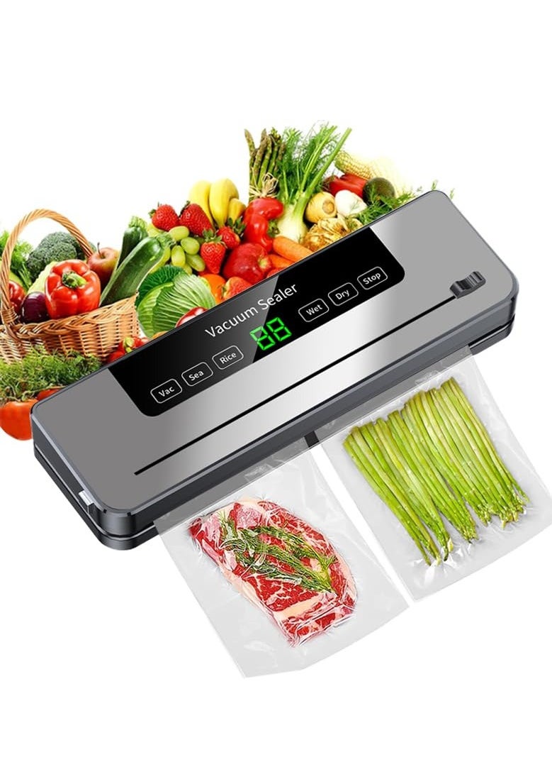 Joshberg Vacuum Sealer Machines, Automatic Heat Sealing Machine for Food Packing& Fresh-keeping, with Dry &Moist 6 Modes, Ultraviolet Sterilization Smart Touch Screen  - Image 1
