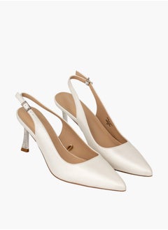 Flora Bella By Shoexpress Womens Textured Slingback Shoes With Stiletto Heels Ramadan Collection  - Image 1