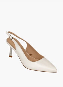 Flora Bella By Shoexpress Womens Textured Slingback Shoes With Stiletto Heels Ramadan Collection  - Image 2
