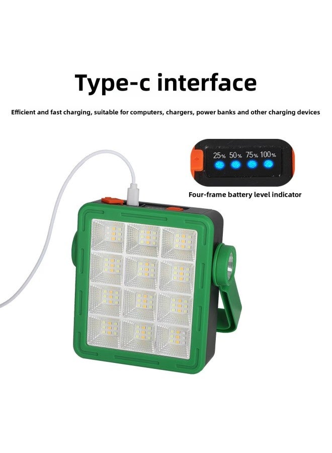 Solar Lamp Portable Lamp Rechargeable Flood Lamp Portable Outdoor Lamp Multi-functional Camping Emergency Lamp-Color:9805a  - Image 2