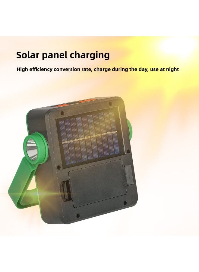 Solar Lamp Portable Lamp Rechargeable Flood Lamp Portable Outdoor Lamp Multi-functional Camping Emergency Lamp-Color:9805a  - Image 3