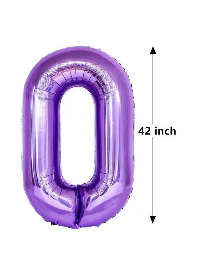 EMAAN Purple Number 40 Balloons, Birthday Mylar Foil Helium Digital Balloon, 42 Inch - Image 3