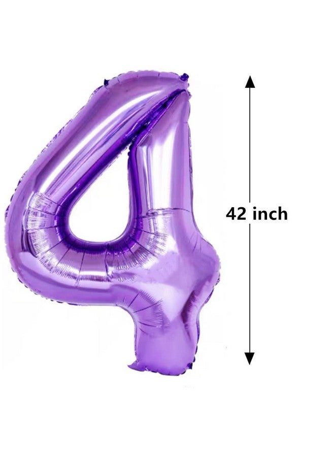 EMAAN Purple Number 40 Balloons, Birthday Mylar Foil Helium Digital Balloon, 42 Inch - Image 2