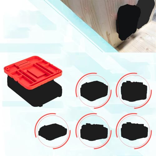 Crivnhar 5 Pack Battery Holder Compatible for Craftsman 20V Battery Mounts Dock Holder Fit for CMCB204 CMCB202 CMCB201 CMCS500B(w/10 Screws, No Battery) - Image 4