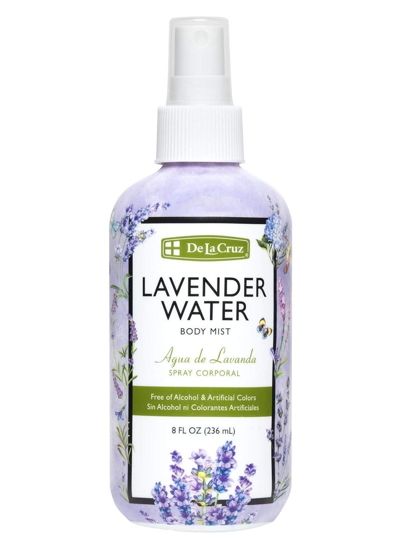 De La Cruz De La Cruz Lavender Water Body Mist - Lavender Spray body mist With Pure Lavender Essential Oil 8 fl oz (236 mL)  - Image 1