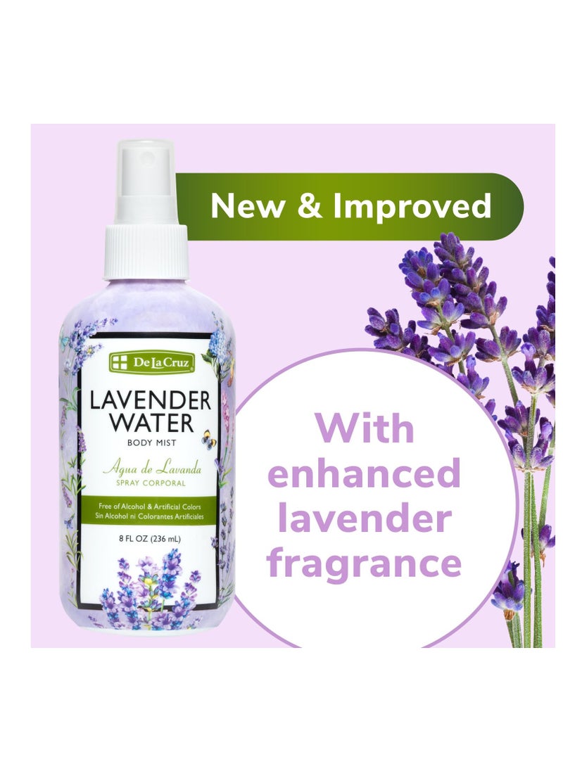 De La Cruz De La Cruz Lavender Water Body Mist - Lavender Spray body mist With Pure Lavender Essential Oil 8 fl oz (236 mL)  - Image 5