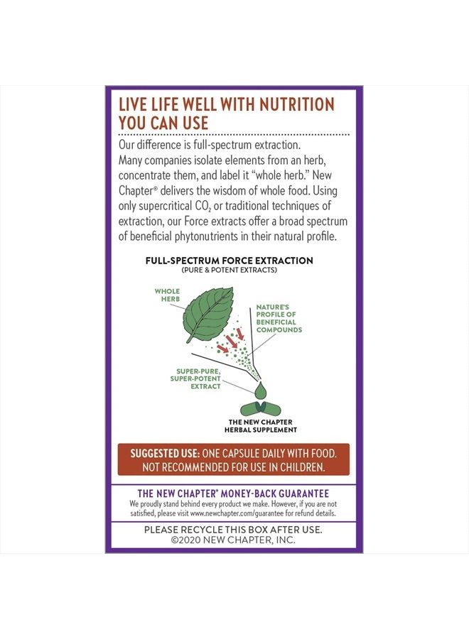 New Chapter Cinnamon Supplement - Cinnamon Force for Antioxidant Action + Non-GMO Ingredients - 60 ct Vegetarian Capsules - Image 4