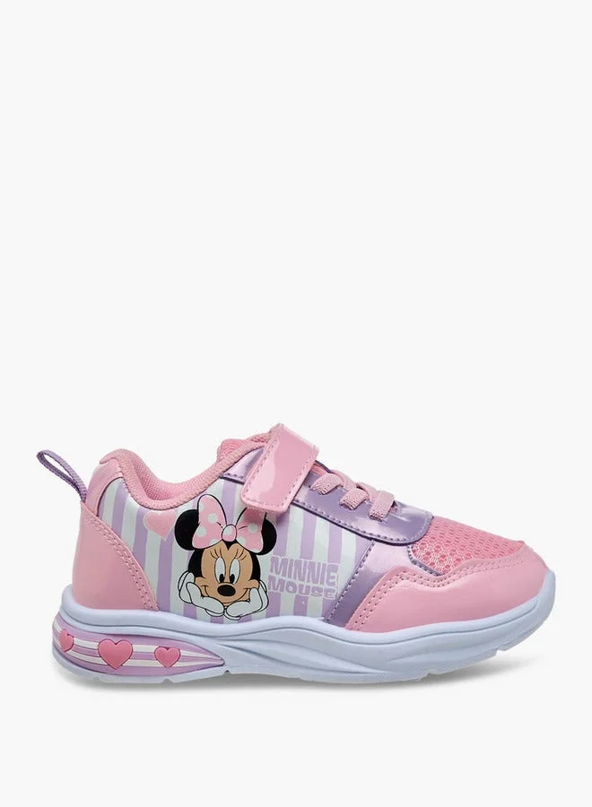Disney Girls Minnie Mouse Light-Up Sneakers