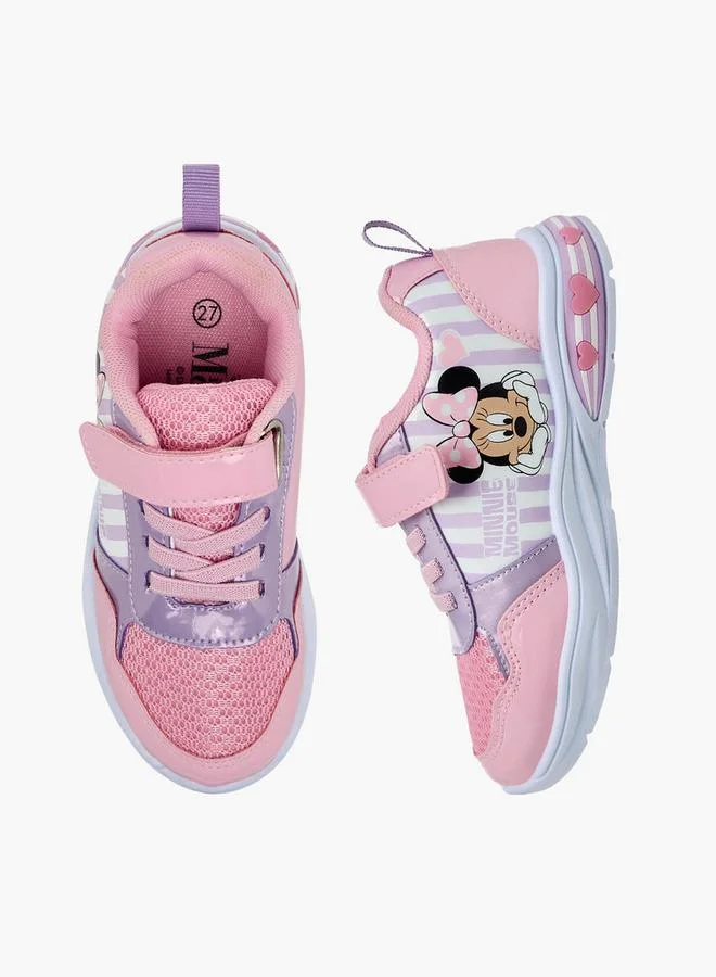 Disney Girls Minnie Mouse Light-Up Sneakers