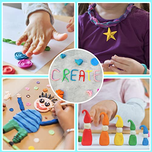 ESSENSON Modeling Clay Kit - 62 Colors Air Dry Magic Clay, Best Gift for Boys & Girls Age 3-12 Year Old, DIY Molding Kids, with Sculpting Tools, Decoration Accessories, Kids Art Crafts - Image 3