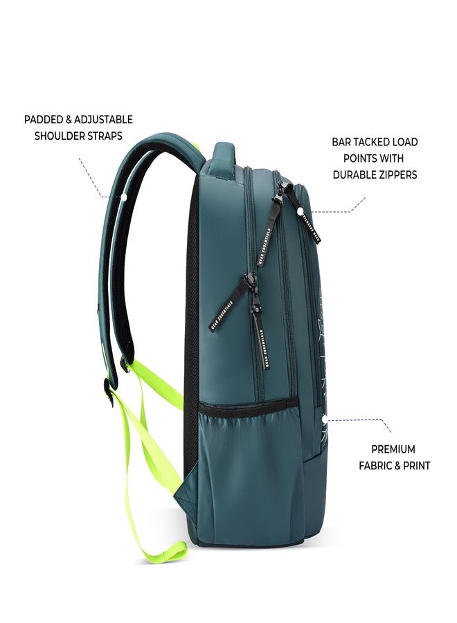 Gear Fiction 1 Backpack 19"/40L Large Water Resistant School Bag/Casual Backpack/Daypack/Kids Bag for Boys/Girls (Green-Green) - Image 3