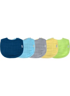 green sprouts Green Sprouts Muslin Bibs Made From Organic Cotton (5 Pack)  - Image 1