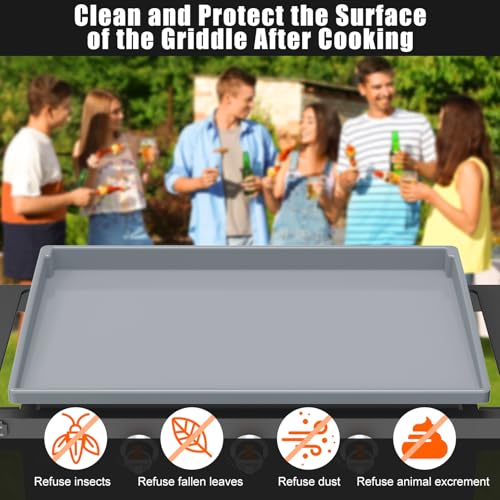 BESSIO Silicone Griddle Mat Cover for Blackstone - 28 Inch True All-Encompassing Coverage Heavy Duty Food Grade Grill Buddy Mat, All Season Cooking Surface Protective Cover - Image 2