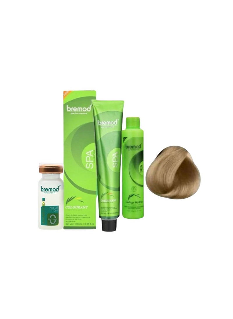 hair color very light ash blonde bremod with oxi 9.01 and super flex