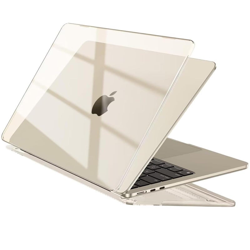 EooCoo Case Compatible with MacBook Air 13 inch M5 2026-2022 M4 M3 M2 A3449 A3240 A3113 A2681, Crystal Hard Shell Scratch Resistant Protective Cover Compatible for MacBook Air 13.6 inch, Starlight - Image 1