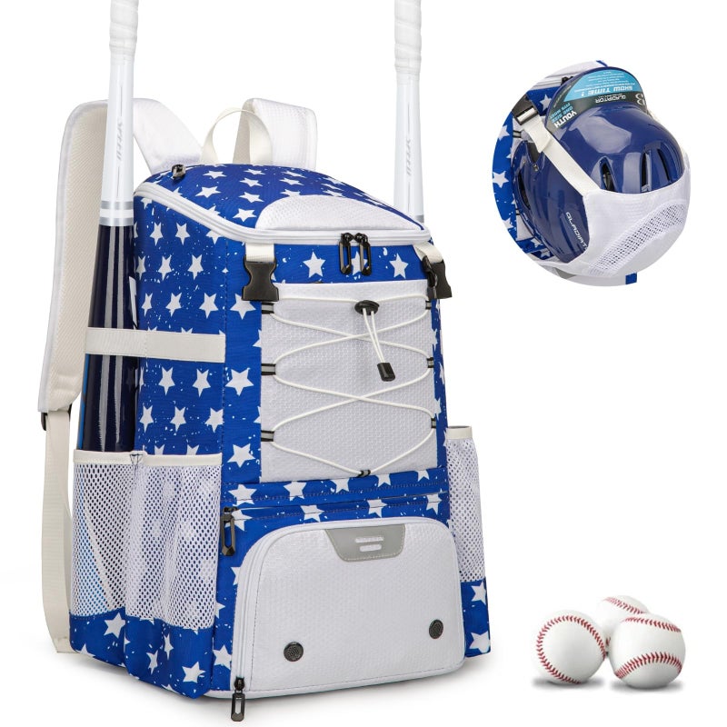 KAVIGOR Baseball Bag for Youth and Adult, Softball Backpack 40L Large Capacity, Bat Backpack with Shoes Compartment and Hidden Helmet Holder - Image 1