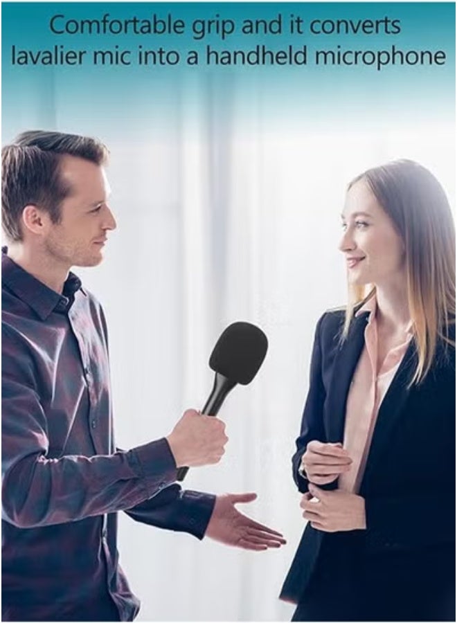 كاند سي Interview 3-in-1 Wireless Lavalier Microphone System – Dual Mic Kit with 2 Transmitters & 1 Receiver – Noise Reduction, 8-Hour Battery, Plug & Play Audio Recording for Smartphones, DSLR Cameras, Tablets, Laptops – Ideal for YouTube, Vlogging, Podcasting, Live Streaming – Black - Image 5